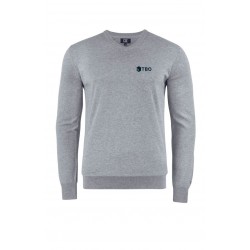 Stickad tröja v-hals herr