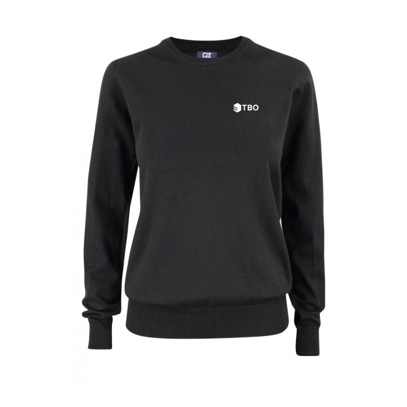 Stickad tröja rundhals dam