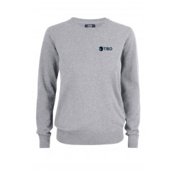 Stickad tröja rundhals dam